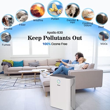 Okaysou Air Purifier 1008 Sq Ft Quiet HEPA Filter Cleaner