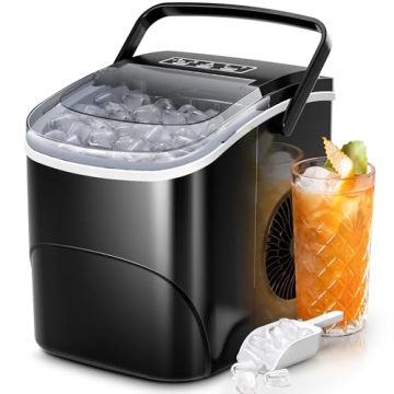 Electactic Portable Countertop Ice Maker with Self-Cleaning, 26Lbs/24H, Bullet Ice, Perfect for Home...