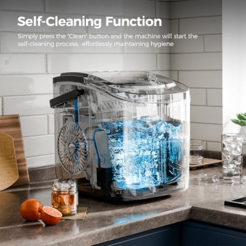 Electactic Ice Maker - 26Lbs/24H Portable & Self-Cleaning