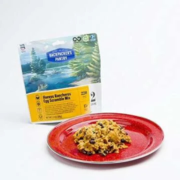 Backpacker's Pantry Huevos Rancheros Egg Scramble Mix, 2 Servings Per Pouch, Freeze Dried Food, 15 Grams of Protein, Vegetarian