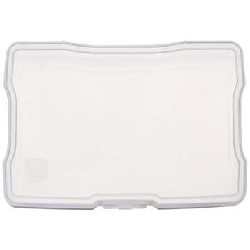 IRIS USA 4" x 6" Photo Storage Craft Keeper, Main Container with 16 Organization Cases for Pictures, Crafts, Scrapbooking, Stationery Storage, Protection and Organizations, Violet/Clear