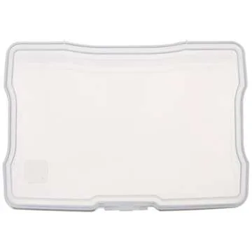 IRIS USA 4" x 6" Photo Storage Craft Keeper, Main Container with 16 Organization Cases for Pictures, Crafts, Scrapbooking, Stationery Storage, Protection and Organizations, Violet/Clear