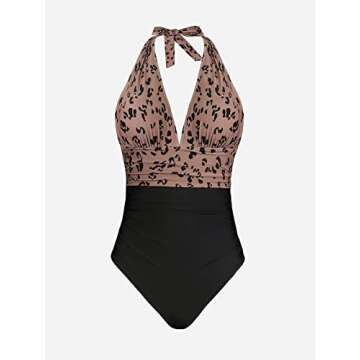 Stylish CUPSHE One Piece Swimsuit V Neck Halter