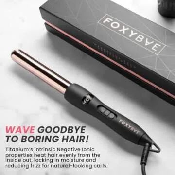 FoxyBae 32mm Professional Curling Wand for Beautiful Curls