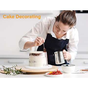 Kootek Cake Boards Drums 12 Inch Round, 1/2" Thick Decorating Supplies White 6-Pack Sturdy Corrugated Cardboard Base, Base para Pastel