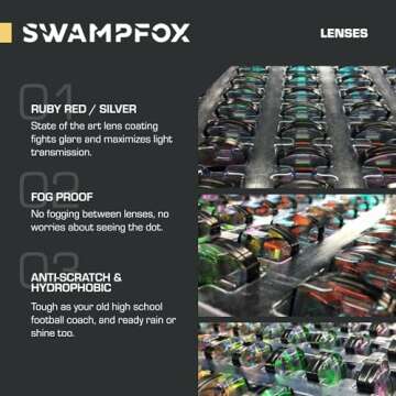 Swampfox Kingslayer RMR Footprint 1x22 Pistol Dot Sight, Red Dot (3 MOA)