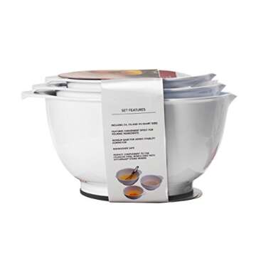 KitchenAid Classic Mixing Bowls Set - Durable & Non-Slip