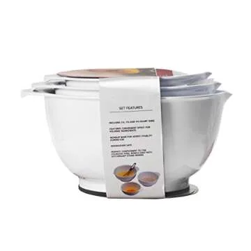 KitchenAid Classic Mixing Bowls Set - Durable & Non-Slip