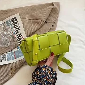 Gimue Woven Purse Crossbody Bag - Y2K Style for Women