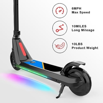 LINGTENG Kids Electric Scooter with Adjustable Height
