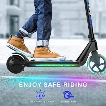 LINGTENG Kids Electric Scooter with Adjustable Height