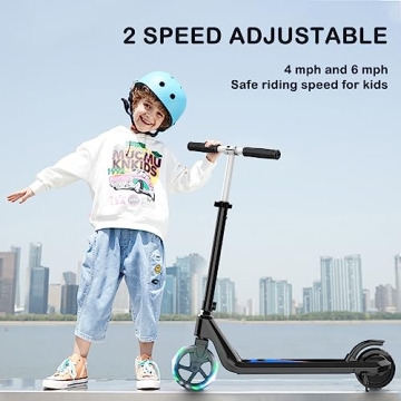 LINGTENG Kids Electric Scooter with Adjustable Height