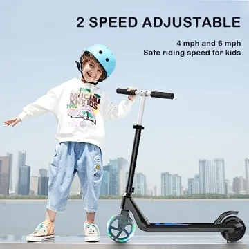 LINGTENG Kids Electric Scooter with Adjustable Height