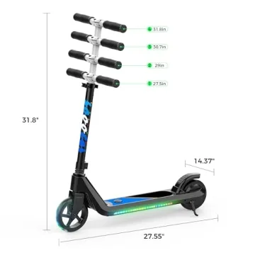 LINGTENG Kids Electric Scooter with Adjustable Height