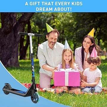 LINGTENG Kids Electric Scooter with Adjustable Height