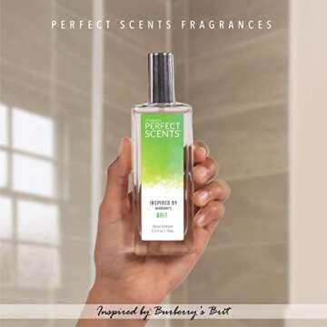 Perfect Scents Fragrances, Inspired by Burberry Brit, Women’s Eau de Toilette, Vegan, Paraben Free, Never Tested on Animals, 2.5 Fluid Ounces
