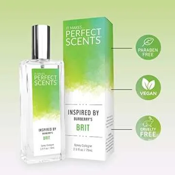 Perfect Scents Fragrances, Inspired by Burberry Brit, Women’s Eau de Toilette, Vegan, Paraben Free, Never Tested on Animals, 2.5 Fluid Ounces