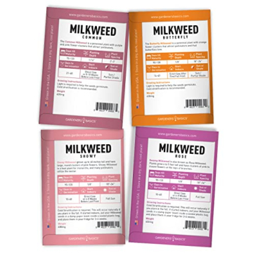 Milkweed Seeds for Monarch Butterflies - 4 Varieties