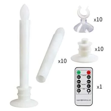 CelebrationLight Flameless Taper Candles – Safe & Elegantly Bright
