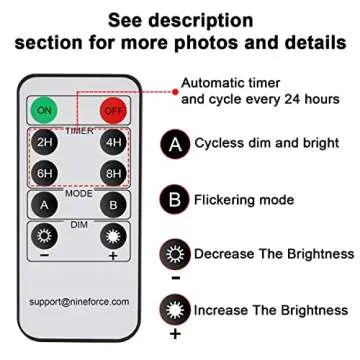 CelebrationLight 10 Pack Flameless Taper Candles with Remote