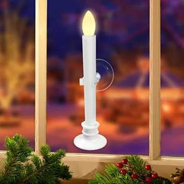 CelebrationLight 10 Pack Flameless Taper Candles with Remote