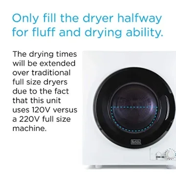 BLACK+DECKER Compact Dryer for Standard Outlet, 4 Modes