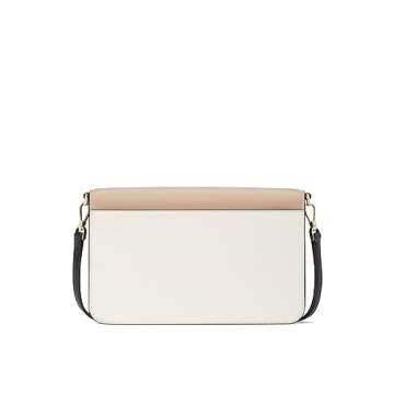 Kate Spade New York Women's Madison Saffiano Leather Large Flip CrossBody Bag, Toasted Hazelnut