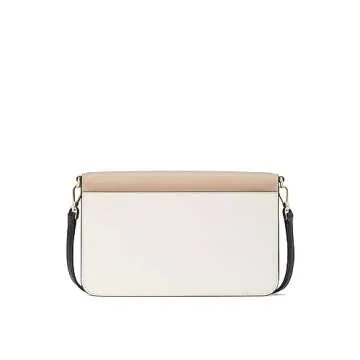 Kate Spade New York Women's Madison Saffiano Leather Large Flip CrossBody Bag, Toasted Hazelnut