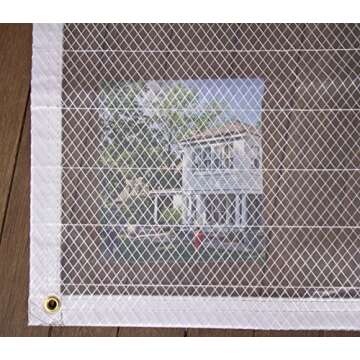 6 Ft. x 8 Ft. Clear Poly Tarp - Sturdy Waterproof Solution for Outdoor Use