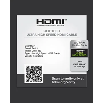 Zeskit Lite Slim HDMI Cable 48Gbps 4K120 8K60 HDR