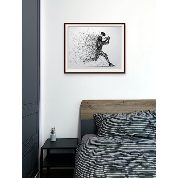 Football Wall Decor - Sports Posters Set of 4 Unframed