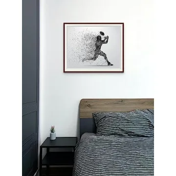 Football Wall Decor - Sports Posters Set of 4 Unframed