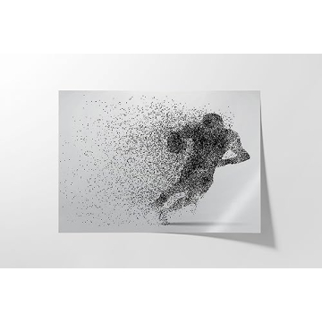 Football Wall Decor - Sports Posters Set of 4 Unframed