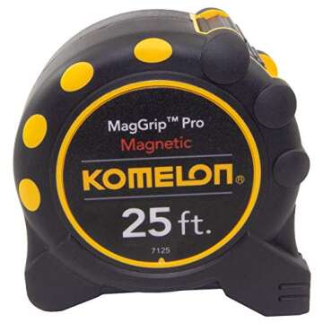 Komelon 7125 Monster Maggrip 25-Foot Measuring Tape with Magnetic End - Durable & Accurate