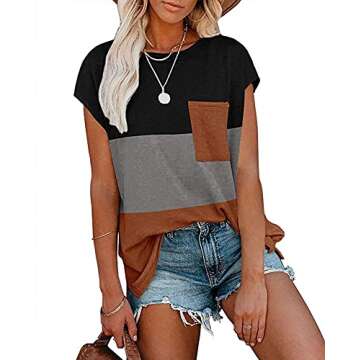 Womens Summer Casual Tops 2024 Stylish and Comfy Blouse