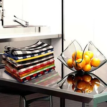 Urban Villa Cotton Dinner Napkins Set of 12, 20x20 Inche Soft Premium Cotton Napkins, Hotel Quality Highly Absorbent, Reusable & Washable Mitered Corner Table Dinner Napkins - (Multicolor, Checkerd)