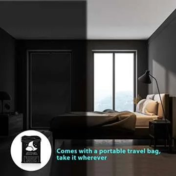 BCJJ 100% Portable Blackout Shades for Windows, Black Out Curtains, Baby Nursery & Bedroom