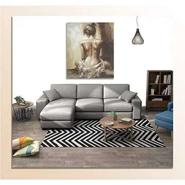 MYSNKU DIY Oil Painting Paint by Numbers Kits,No Wooden Frame,with Brushes Painting Kits Sexy Nude G...