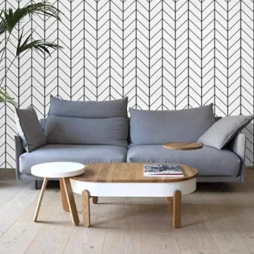 LXCREAT Black and White Peel and Stick Wallpaper for Stylish Interiors