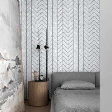 LXCREAT Black and White Peel and Stick Wallpaper for Stylish Interiors