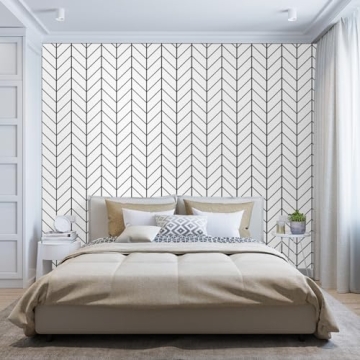 LXCREAT Black and White Peel and Stick Wallpaper for Stylish Interiors