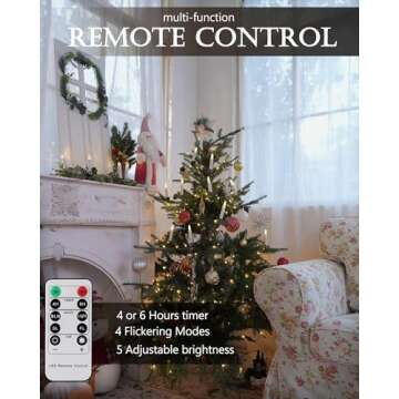 FPOO 20 PCS Christmas Tree Candles Lights Flickering,Clip on Candle Battery Operated Taper Candle St...