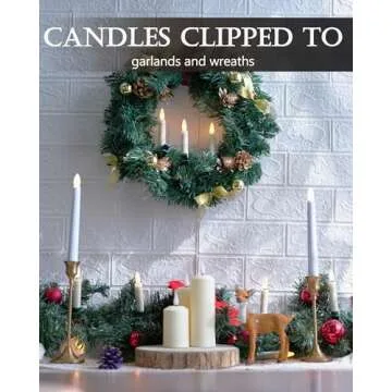 FPOO 20 PCS Christmas Tree Candles Lights Flickering,Clip on Candle Battery Operated Taper Candle Stick with Timer,Mini Flameless Candles for Wreath Candelabra Waterproof Outdoor