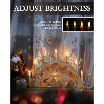 FPOO 20 PCS Christmas Tree Candles Lights Flickering,Clip on Candle Battery Operated Taper Candle Stick with Timer,Mini Flameless Candles for Wreath Candelabra Waterproof Outdoor