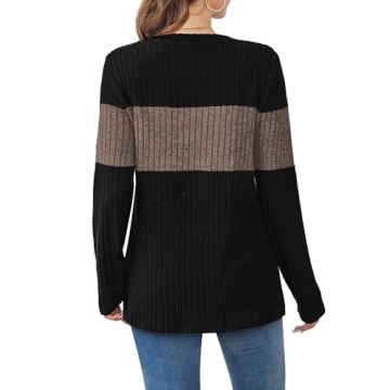 Trendy Color Block Sweater for Women - Fall Fashion