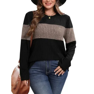 Trendy Color Block Sweater for Women - Fall Fashion