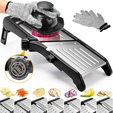 Adjustable Stainless Steel Mandoline Food Slicer