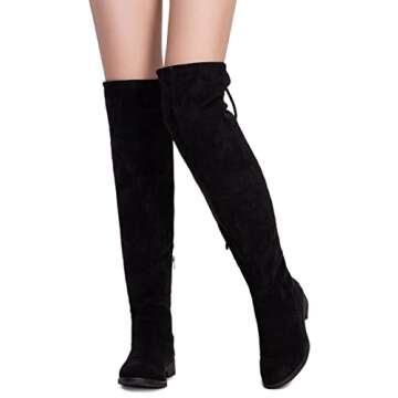 Vepose Knee High Suede Boots - Comfort Meets Style