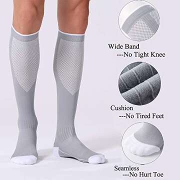 FITRELL Compression Socks for Men and Women 20-30mmHg