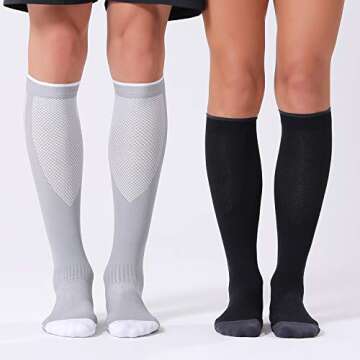 FITRELL Compression Socks for Men and Women 20-30mmHg